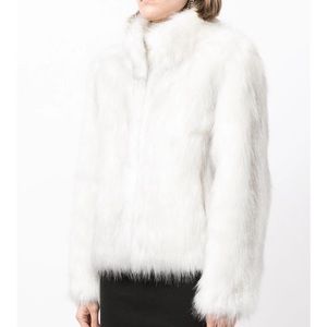 Unreal Fur Swiss White Faux Fur Coat